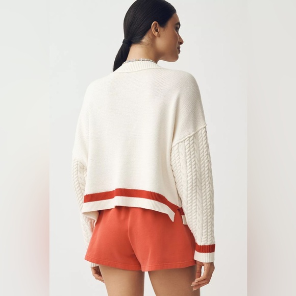 $188! Anthropologie Maeve Graphic Cable-Knit Sweater Small NWOT - Picture 4 of 6